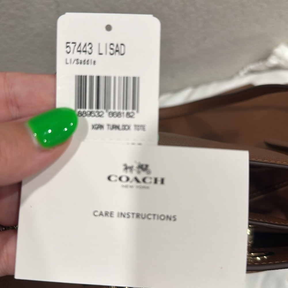 Coach Brown Leather Turn Lock Top Zip Tote - Picture 10 of 15